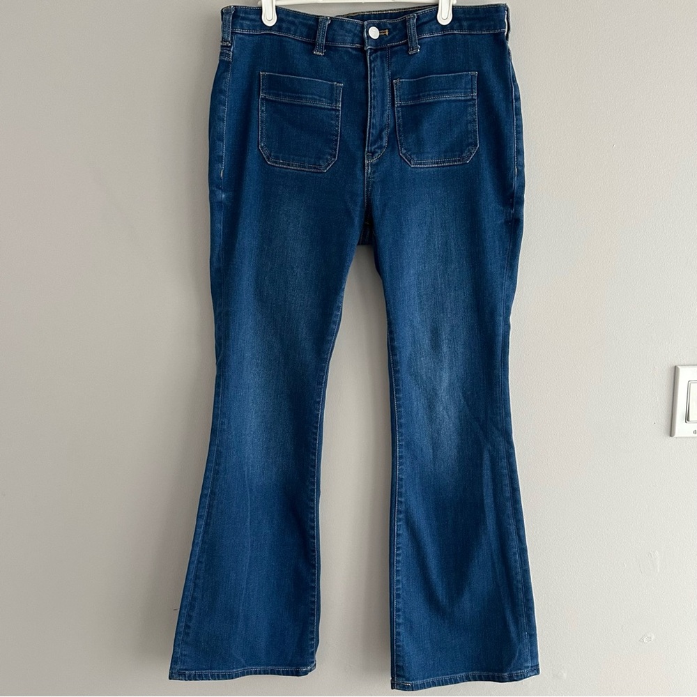 Anthropologie Pilcro The Icon Flare Mid Rise Jeans Womens Size 30
